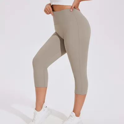 Women Plus Size High Waist Hip Lifter Casual Solid Color Yoga Pants