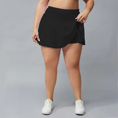 Women Casual Plus Size Quick-Dry Breathable Tennis Skirt