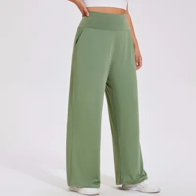 Women Plus Size High Waist Flared Yoga Pants Casual Sportswear