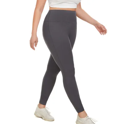 Women Plus Size High Waist Yoga Pants - Nylon Leggings