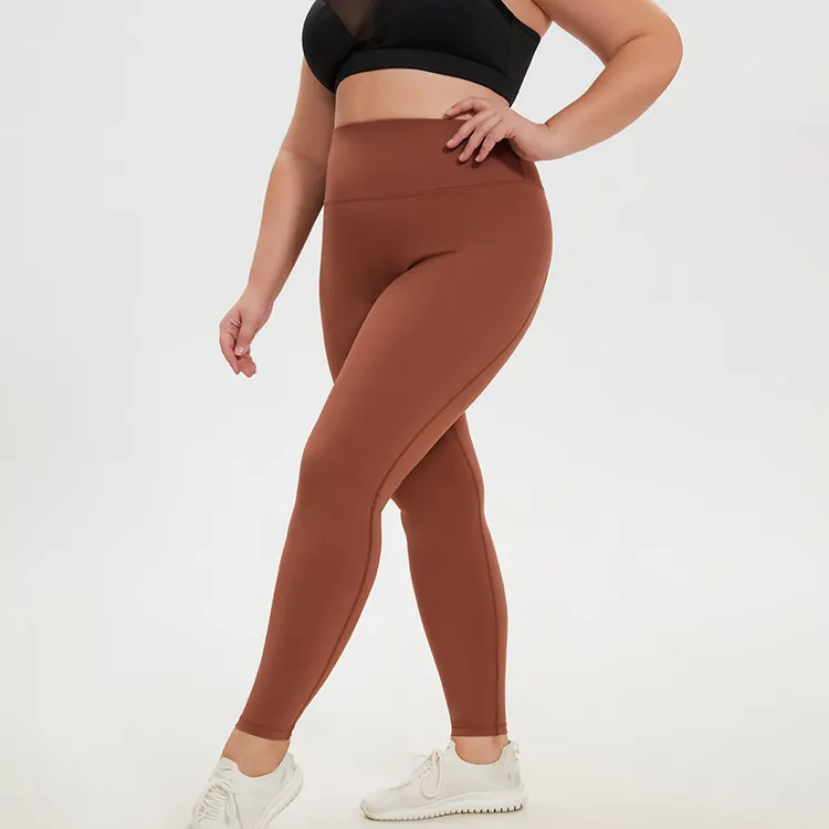 Women Plus Size High Waist Yoga Pants Nylon Spandex Long Leggings