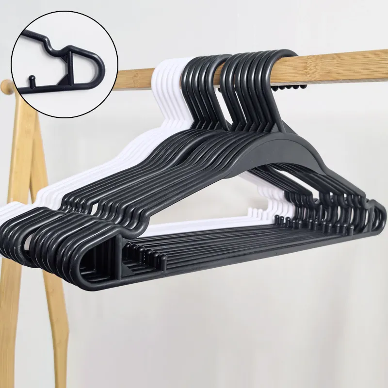 Simple Solid Color Non-Slip Plastic Traceless Hanger Pack of 500