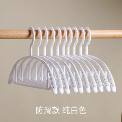 Household Rubber Semicircle Double Wide Narrow Shoulder Thick Anti-Skid Hangers 5Pcs-Dozen