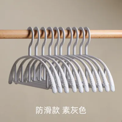 Household Rubber Semicircle Double Wide Narrow Shoulder Thick Anti-Skid Hangers 5Pcs-Dozen