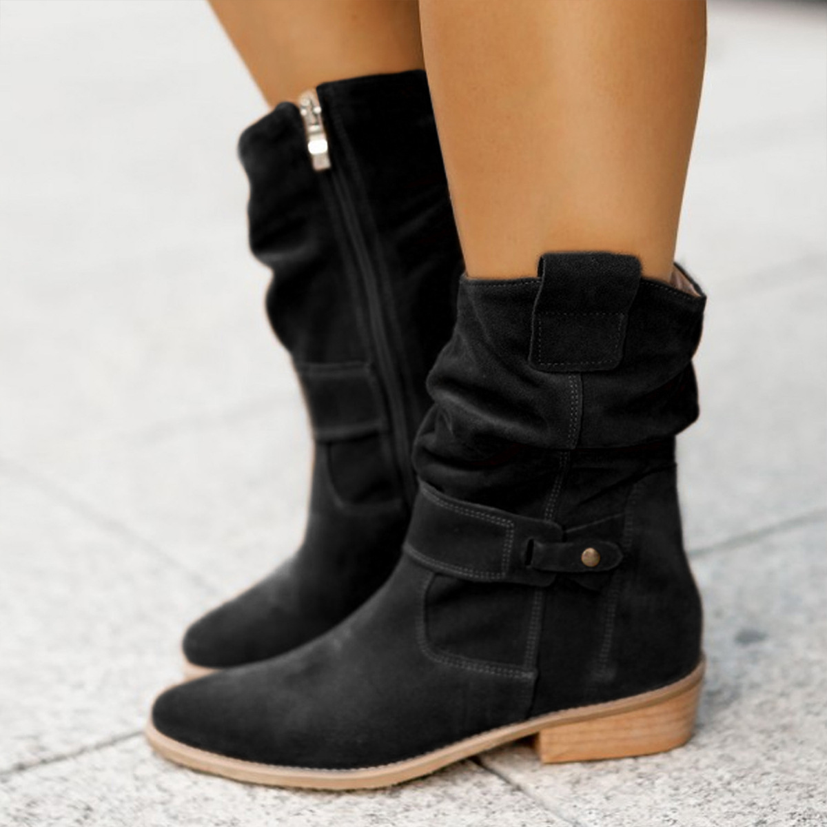 Botas grandes De ante fitm Artificial