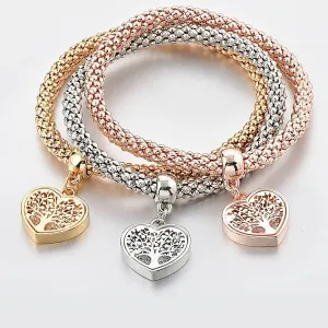 Women Fashion Creative Life Tree Diamond Pendant Bracelet