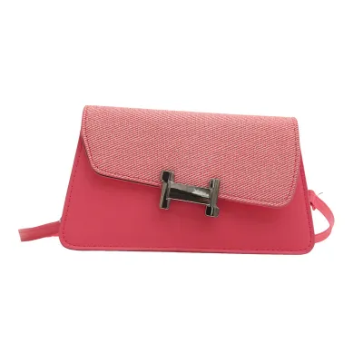 Women Fashion Flap Lock Crossbody Bag PU Street Trend Medium