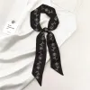 Black White Flower * Silk Scarf