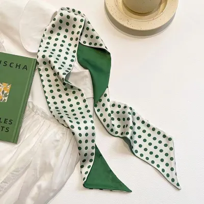 Women Fashion Floral Print Long Ribbon Chiffon Scarf