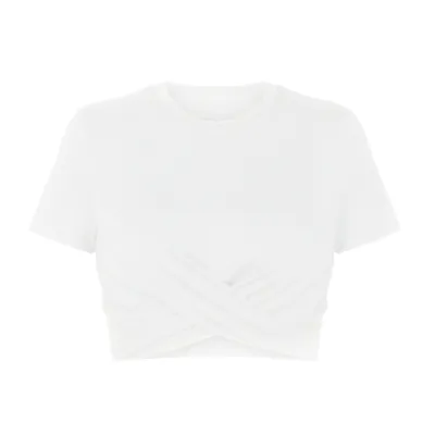 Women Summer Street Hipster Polyester Spandex Crop Top T-Shirt