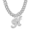 Silver Alphabet Necklace K