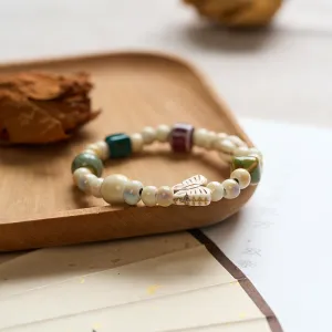Women Simple Vintage Handmade Ceramic Beaded Bracelet Unisex