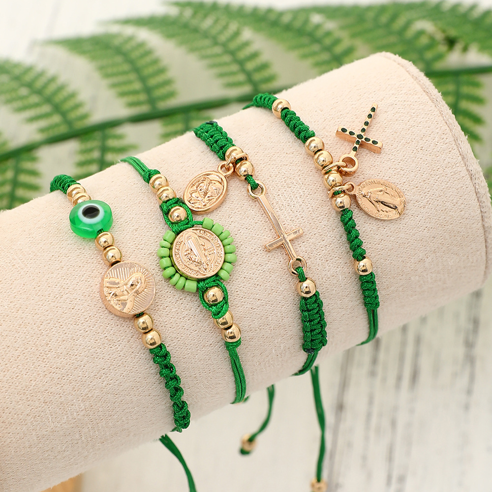 KAMIYA Mexican Beads Bracelet グリーン Green Oasis
