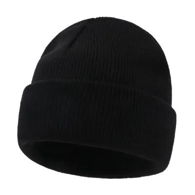 Autumn Winter Simple Solid Color Warm Knitted Parent-Child Hat