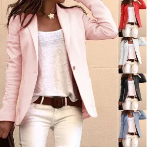 Women Casual Long Sleeve Blazer Coat Slim Fit Street Hipster