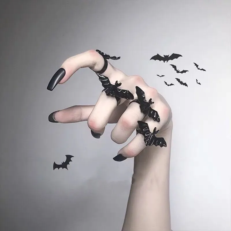 Diablo Gothic Bat Ring Alloy Personality Trend Jewelry