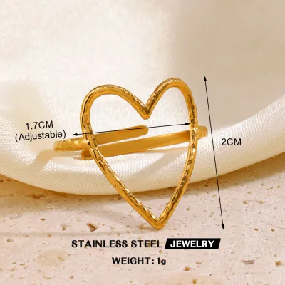 Fashion Personalized Stainless Steel Geometric Opening Ring For Women