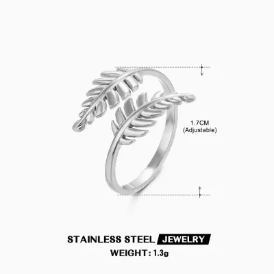 Fashion Geometric Hollow Stainless Steel Ring