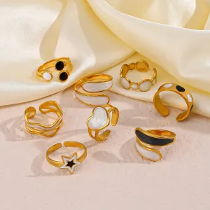 Fashion Stainless Steel Geometric Ring for Women