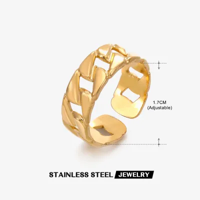 Fashion Simple Irregular Geometric Stainless Steel Ring