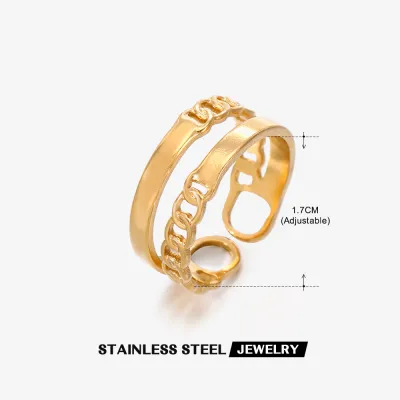 Fashion Simple Irregular Geometric Stainless Steel Ring
