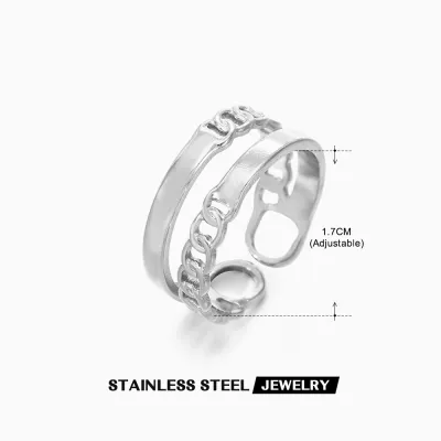 Fashion Simple Irregular Geometric Stainless Steel Ring