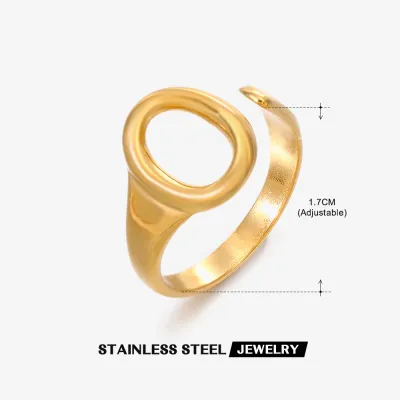 Fashion Simple Irregular Geometric Stainless Steel Ring