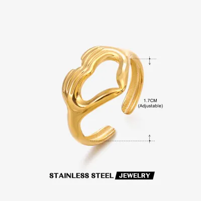 Fashion Simple Irregular Geometric Stainless Steel Ring