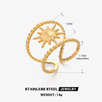 Fashion Stainless Steel Snake Ring Adjustable