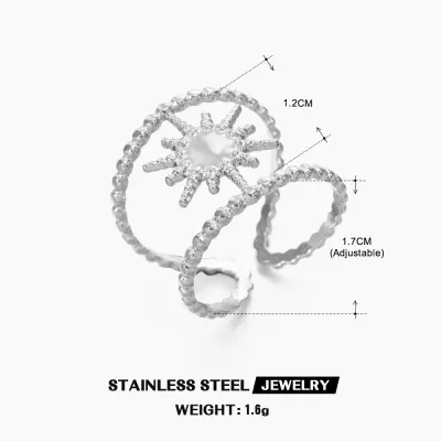 Fashion Stainless Steel Snake Ring Adjustable
