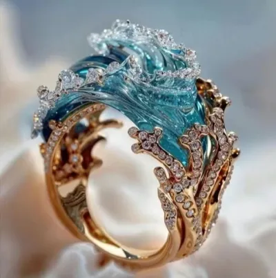 Women Fashion Creative Spray Modeling Ring