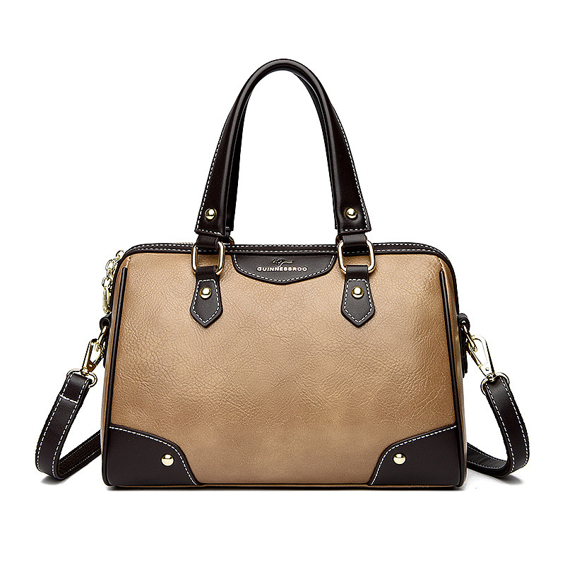 Wholesale Women Fashion Retro Zipper Large Capacity Boston