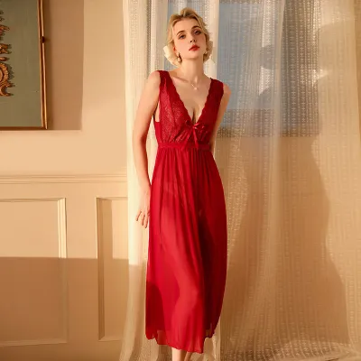 Women Fashion Sexy Mesh Perspective Temptation Pajamas