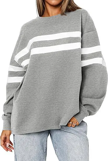 Women Casual Cotton Crewneck Pullover Sweatshirt