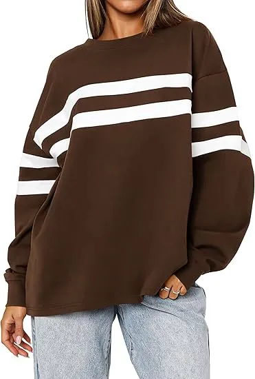 Women Casual Cotton Crewneck Pullover Sweatshirt