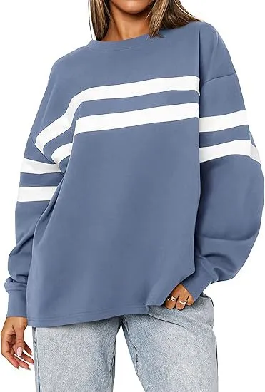 Women Casual Cotton Crewneck Pullover Sweatshirt