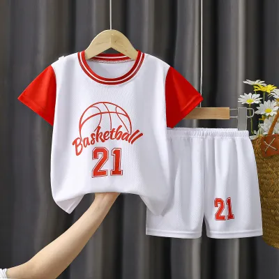 Kids Toddler Big Boys Summer Casual Sports Alphabet Print T-Shirt and Shorts Sets Sleeveless Pullover