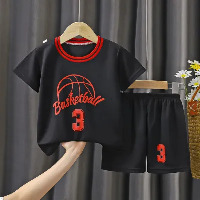 Kids Toddler Big Boys Summer Casual Sports Alphabet Print T-Shirt and Shorts Sets Sleeveless Pullover