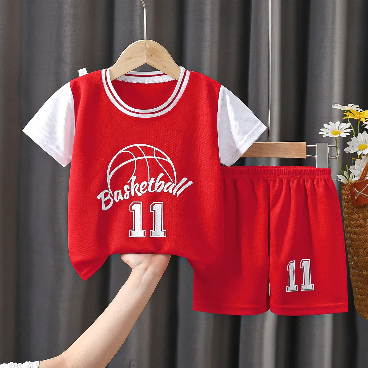 Kids Toddler Big Boys Summer Casual Sports Alphabet Print T-Shirt and Shorts Sets Sleeveless Pullover