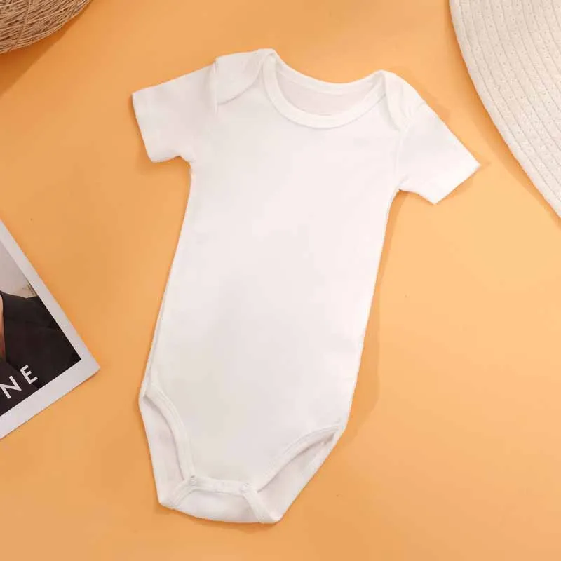 Kids Baby Boys Girls Casual Cute Basic Solid Color Short Sleeve Cotton Romper