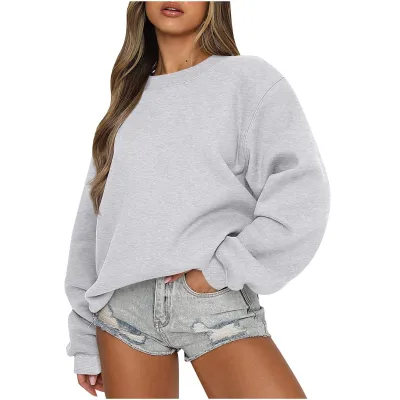 Autumn Winter Women Casual Loose Crewneck Long Sleeve Japanese Sweater Pullover Sweatshirt