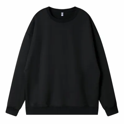 Women Casual College Style Solid Color Pullover Sweatshirt Long Sleeve Round Neck