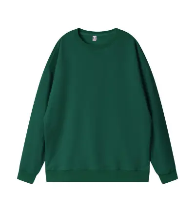 Women Casual College Style Solid Color Pullover Sweatshirt Long Sleeve Round Neck