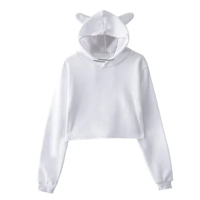 Autumn Winter Women Solid Color Long Sleeve Loose Hoodies