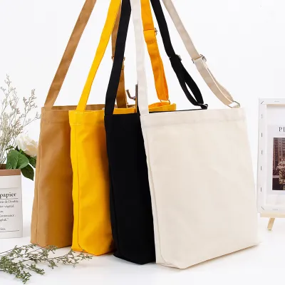 Bolsa de lona ajustable de algodón ecológico e informal
