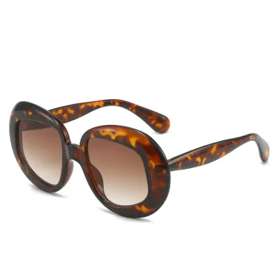 Women Simple Fashion Oval Irregular PC Sunglasses