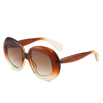 Women Simple Fashion Oval Irregular PC Sunglasses