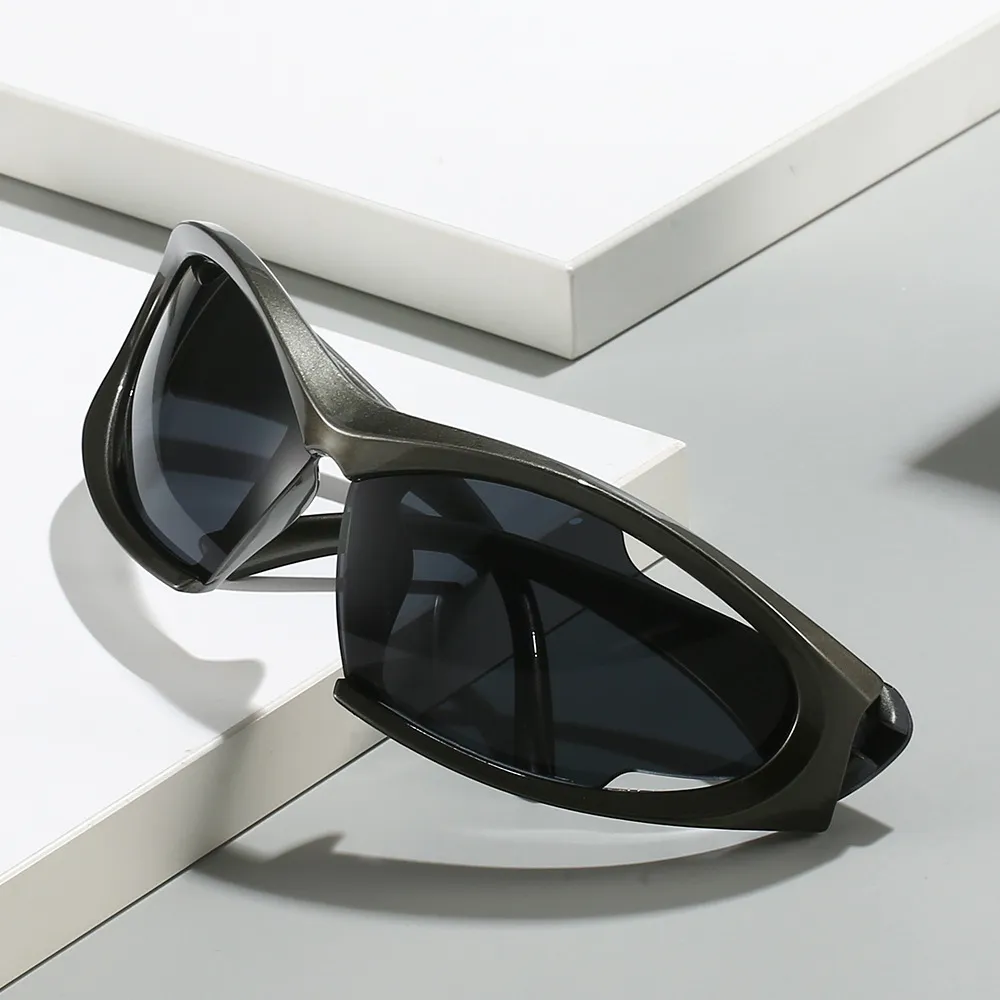 Simple Y2K Shaped Hollow Cat Eye Sunglasses