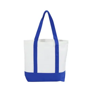 Large Capacity Contrast Stitching Canvas Tote Bag Shoulder Handbag