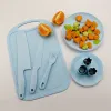 [Blue Children'S Plastic Knives]